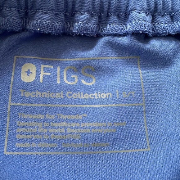 Figs The Yola Yoga Skinny Scrub Pants Denim Blue - Picture 6 of 8